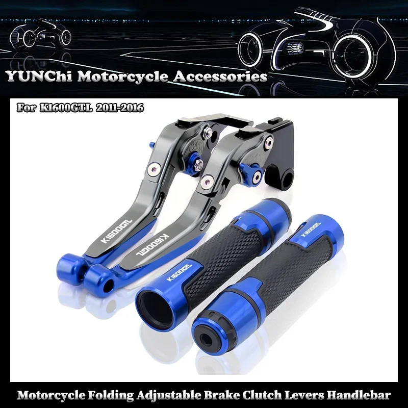 

Motorcycle Brake Clutch Levers Handle Handlebar Grips Ends For BMW K1600GTL 2011-2016