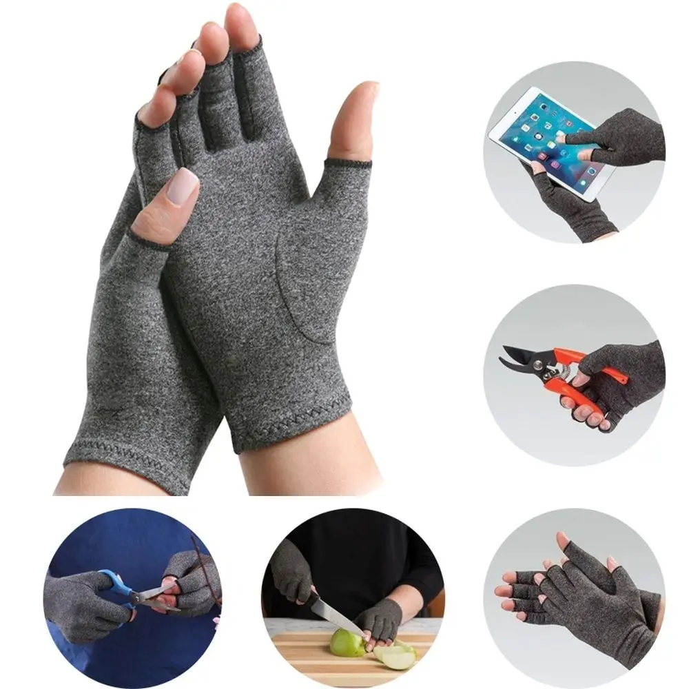 1Pair Compression Arthritis Gloves Wrist Support Joint Pain Relief Hand Brace Gloves Unisex Therapy Wristband Compression Gloves