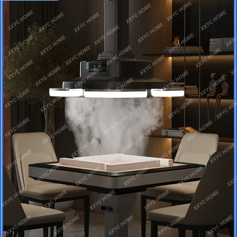 Chess Room Mahjong Machine Smoke Exhaust Lamp Lifting Chandelier Air Purifier Tea House Room Table Smoking Smoke Exhaust Lamp