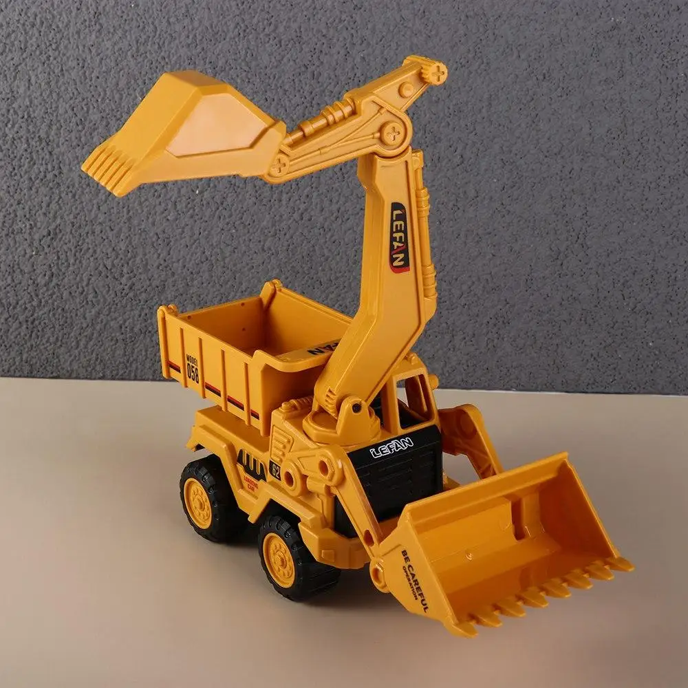 Coche de ingeniería ABS a la moda, vehículos de juguete, excavadora amarilla para niños, juguete clásico, camión volquete, modelo de juguete para padres e hijos