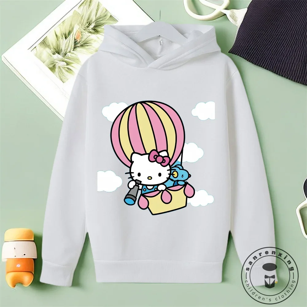 Welcoming Hello Kitty Warmth with Soft Long Sleeve Tops for Boys and Girls Bold and Kawaii Autumn and Winter Style by Sanrio