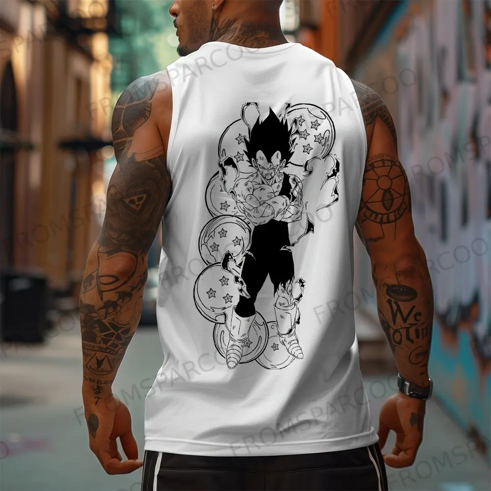 

Dragon Ball Goku Training T Shirt Unisex Cotton Sleeveless Top Running Basketball Loose Fit Plus Size Vest Casual Sportswear