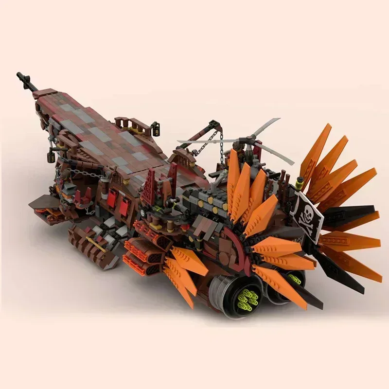 

Moc Building Bricks Pirate Aircraft Carrier Model The Punk Shark Technology Modular Blocks Gift Christmas Toys DIY Sets Assembly