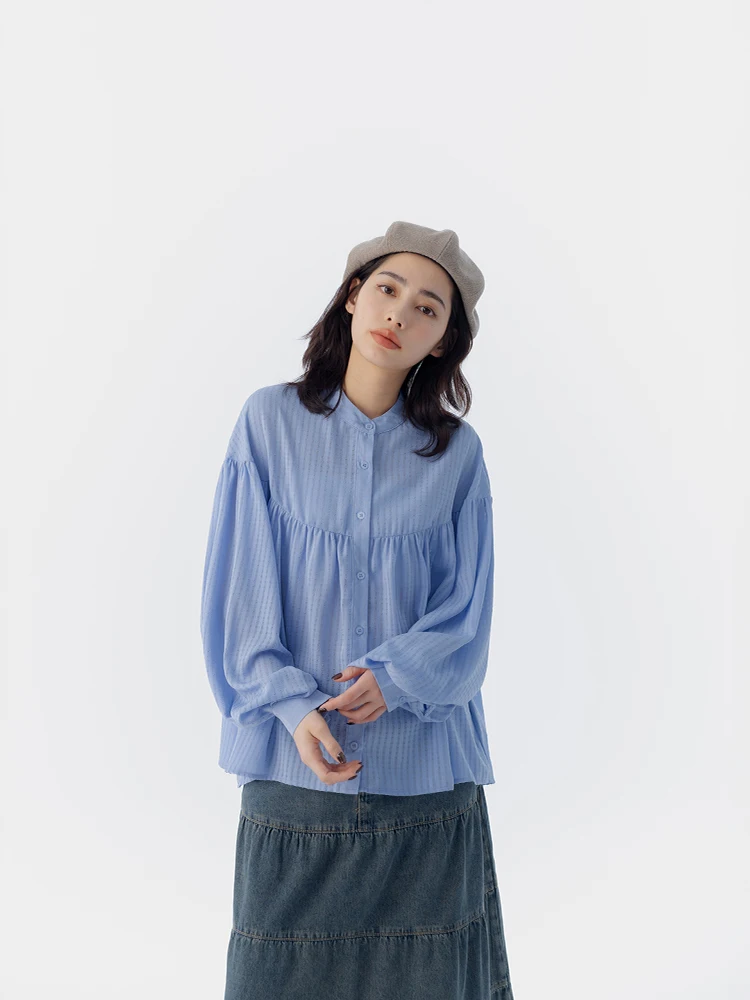 

Новая женская рубашка Queenop весна-лето с мелкой квадратной текстурой, подолом-зонтиком, на пуговицах, повседневная, прямого кроя, из хлопка и полиэстера, длинная, с длинными рукавами.