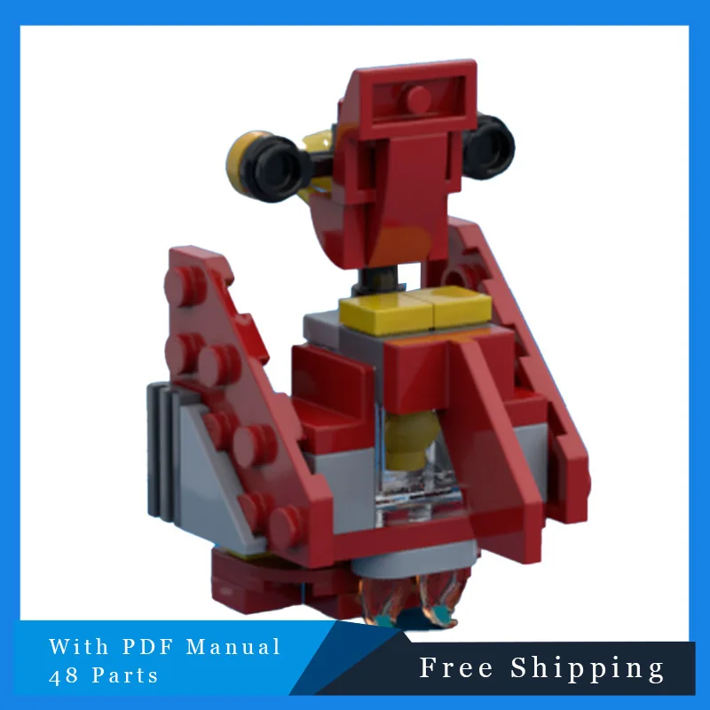 48パーツMOCクリエイティブビルディングブロックキュートな赤いアニメキャラクターモデルSTEM教育玩具男の子と女の子のための完璧な誕生日プレゼント