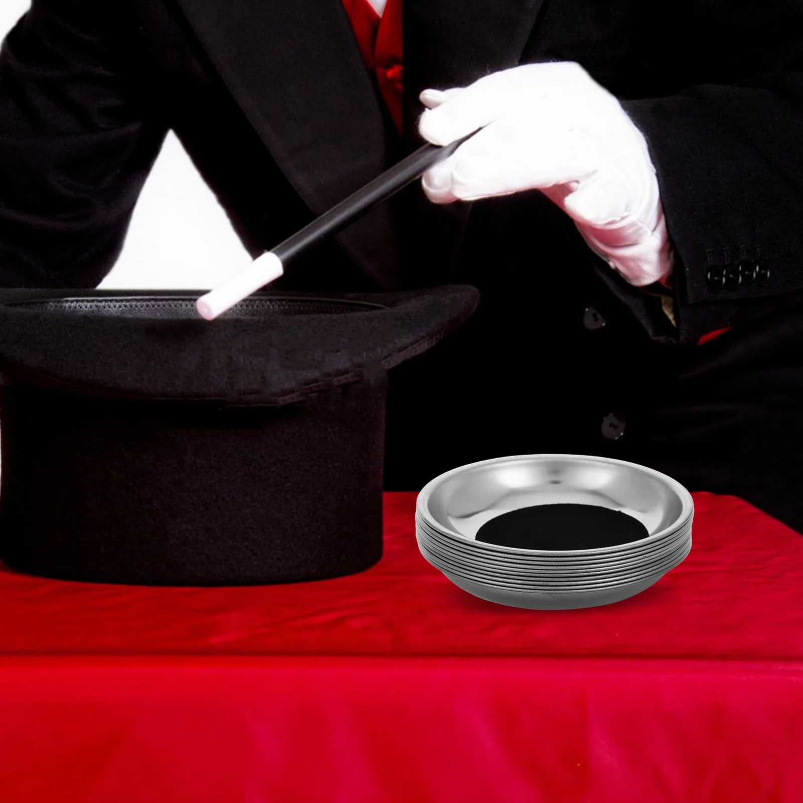 

10Pcs Magician Cup Pad Prop Coin Vanishing Accessories Fine Craftsmanship Trick Supply Magician Coin Props Trick Playing Prop