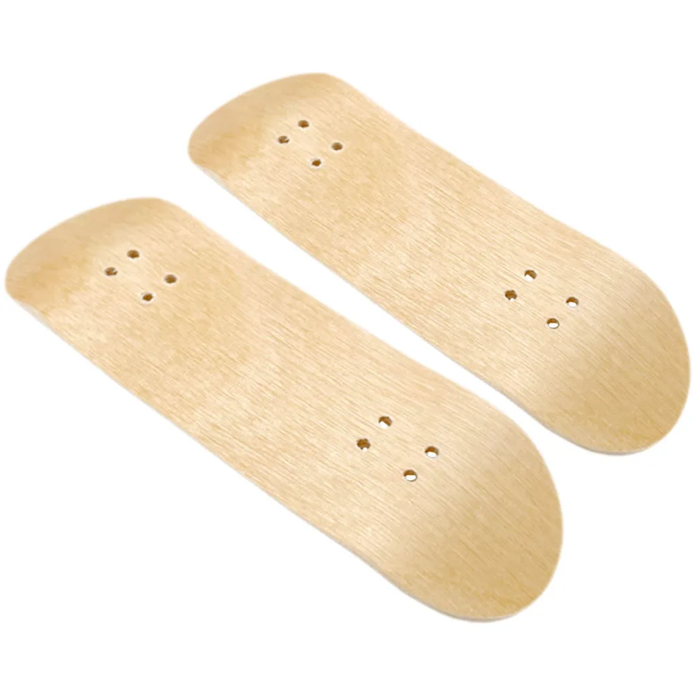 2Pcs Mini Finger Skateboard Deck Replacement Polished Wood Boards for Fingerboard DIY Skateboard Components DIY Skateboards Part
