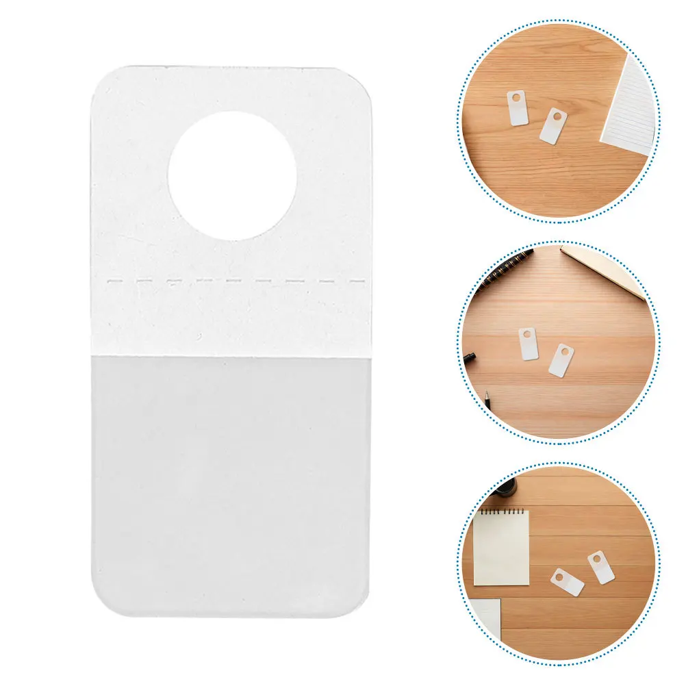 

300Pcs Clear Adhesive Hanging Tabs Transparent Plastic Hooks Self-Adhesive Retail Display Sticky Hooks for Packaging Bags
