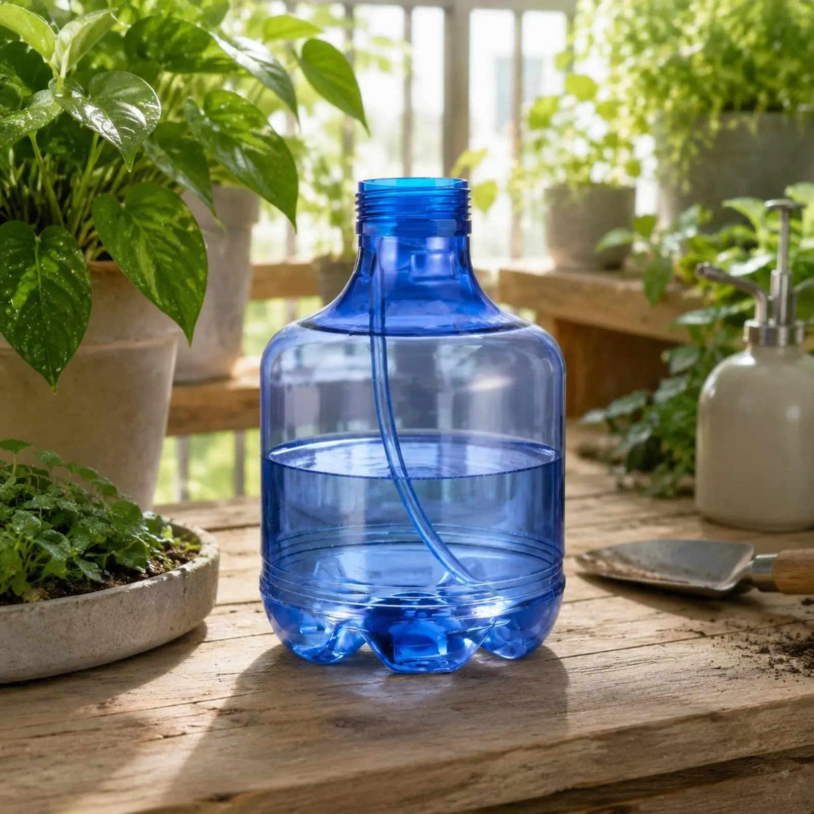 Manual Pressure Sprayer Bottle Rounded Shoulder Watering Sprayer Bottle Pressure Spray Nozzle Portable Garden Supply Multi-Use view 5