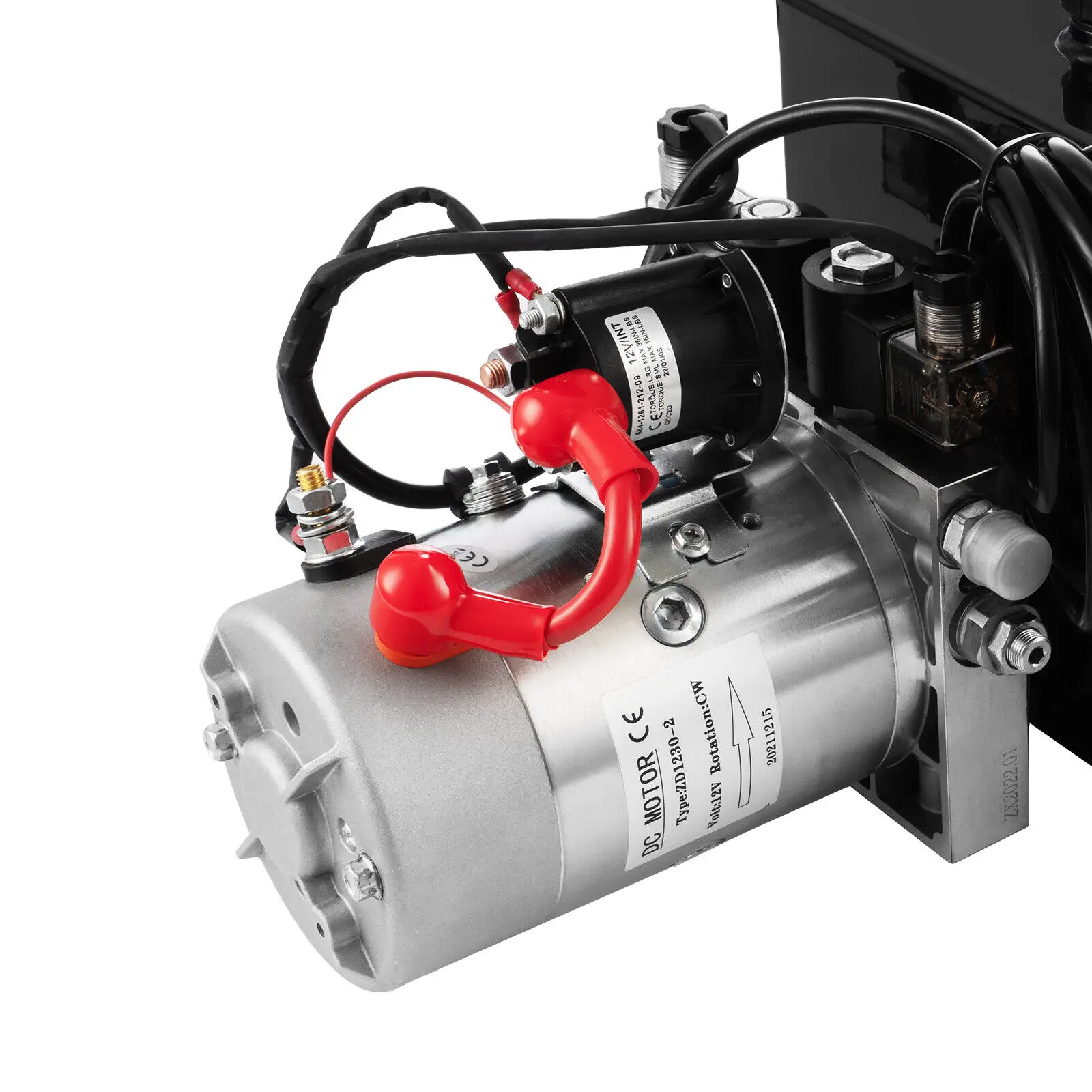 Bomba hidráulica de 8 quartos, bomba de reboque, 12v dc, unidade de energia hidráulica de ação única, 3200 psi, pressão de alívio máxima, levantamento de carro