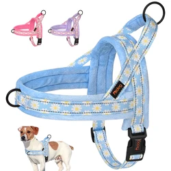 No Pull Warm Dog Harness Soft Padded Dog Harnesses Reflective Pet Vest Adjustable for Small Medium Large Dogs Pug Quick Control