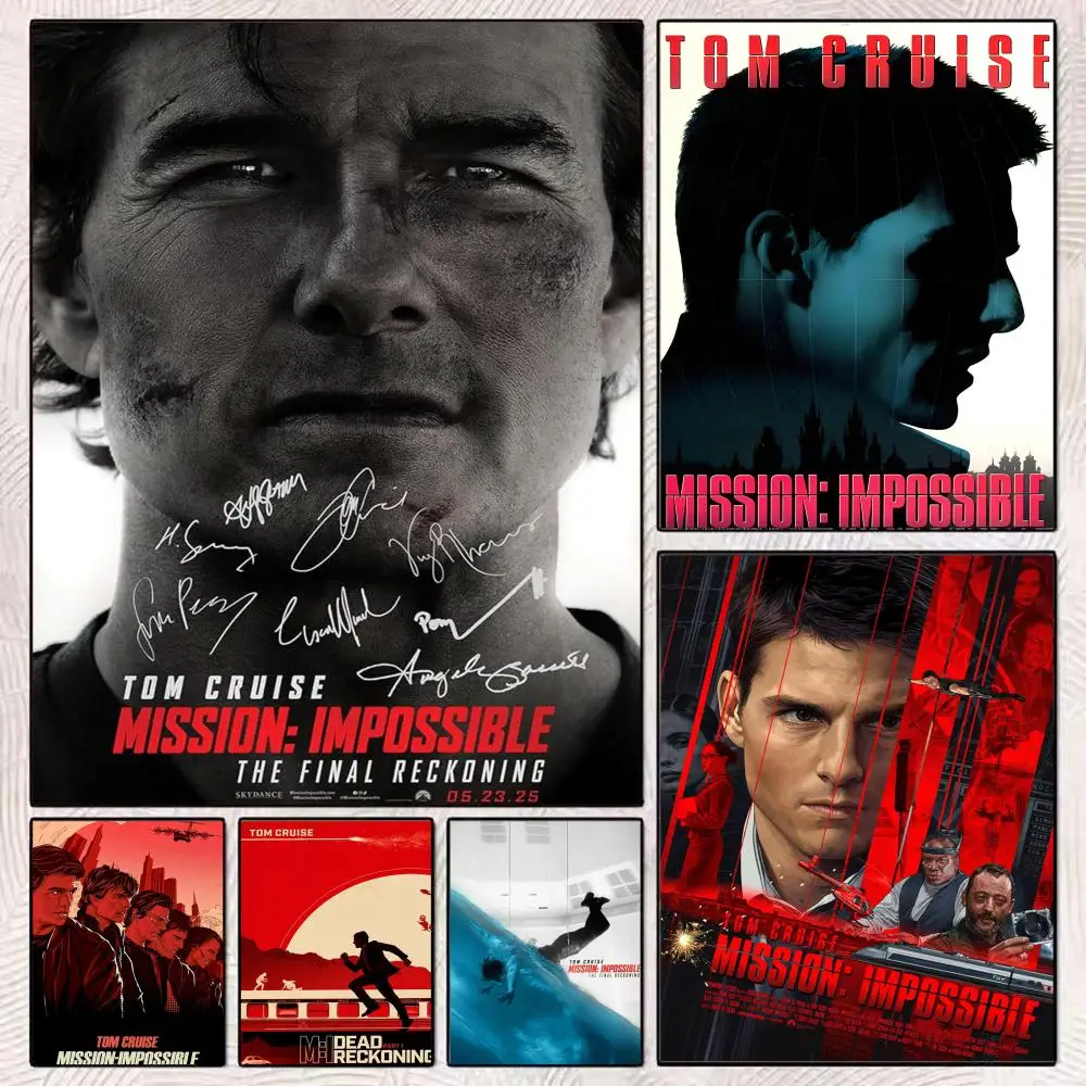 

Mission Impossible Hot Movie Poster HD Art Mural Wallart Poster Waterproof Vintage Print Decor for Home Decoration DIY