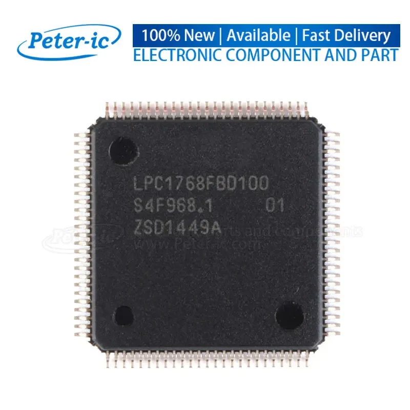 (1pcs)LPC1768FBD100K LPC1768FBD100 LQFP-100 512KB 2.4V~3.6V ARM-M3 64KB 100MHz FLASH 70 Microcontrollers (MCU/MPU/SOC) Available