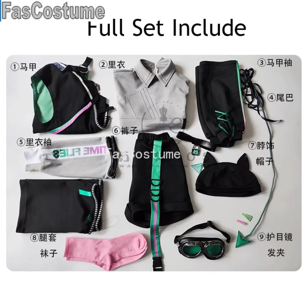

FasCostumeVr VirtuaReal Aza Game Suit Youthful Handsome Cosplay Costume Fashion Leisure Uniform Halloween Party Outfit