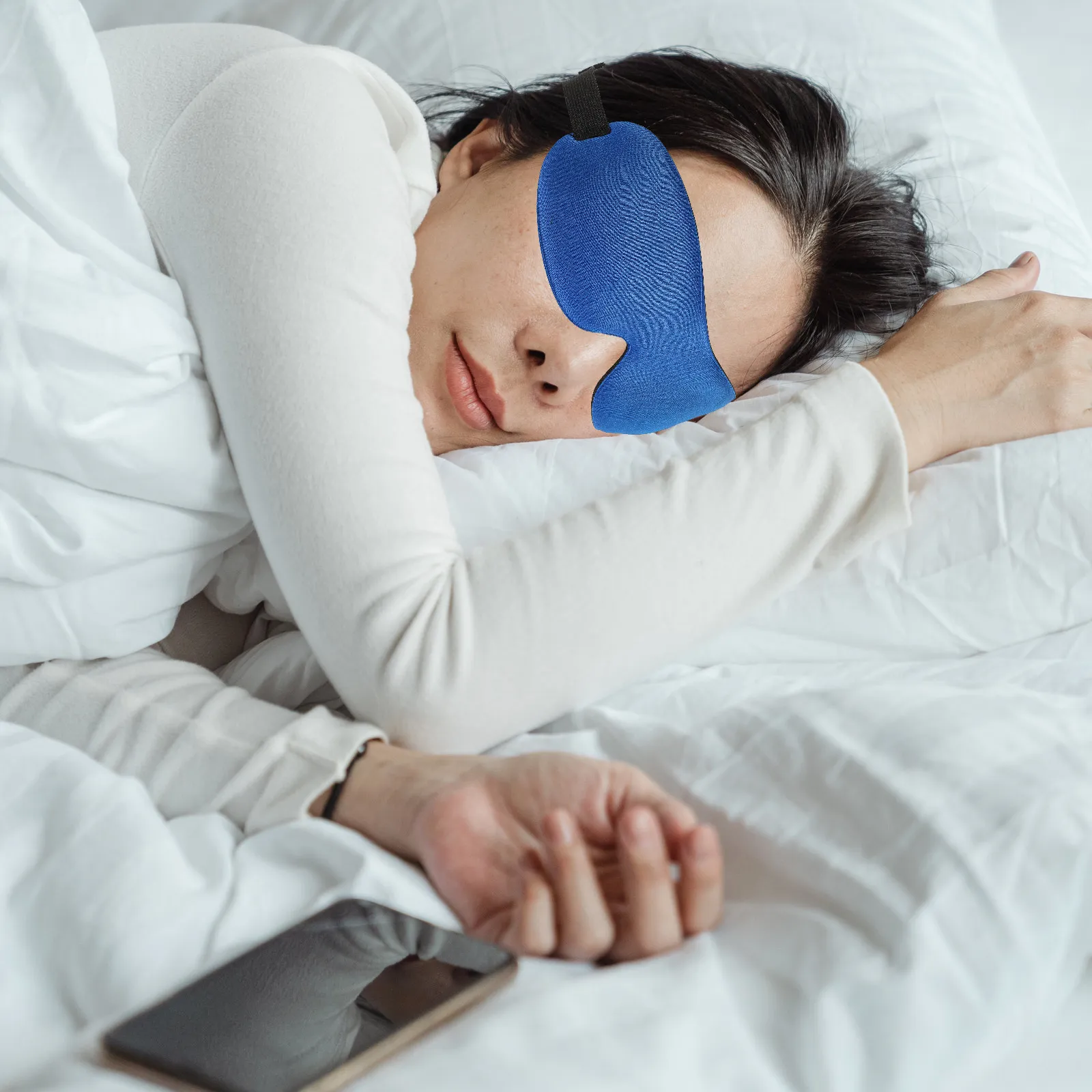 

4Pcs 3D Eye Mask Comfortable Sleep Eye Cover Elastic Bands Lightproof for Travel Home Office Fatigue Relief Adult Men Women