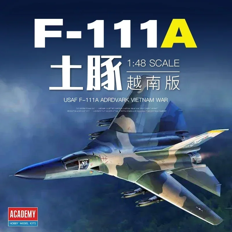 

1/48 Academy model 12360 General Dynamics F-111A Aardvark'Vietnam 'Fighter-Bomberassembly Scale diy toys Model Kit