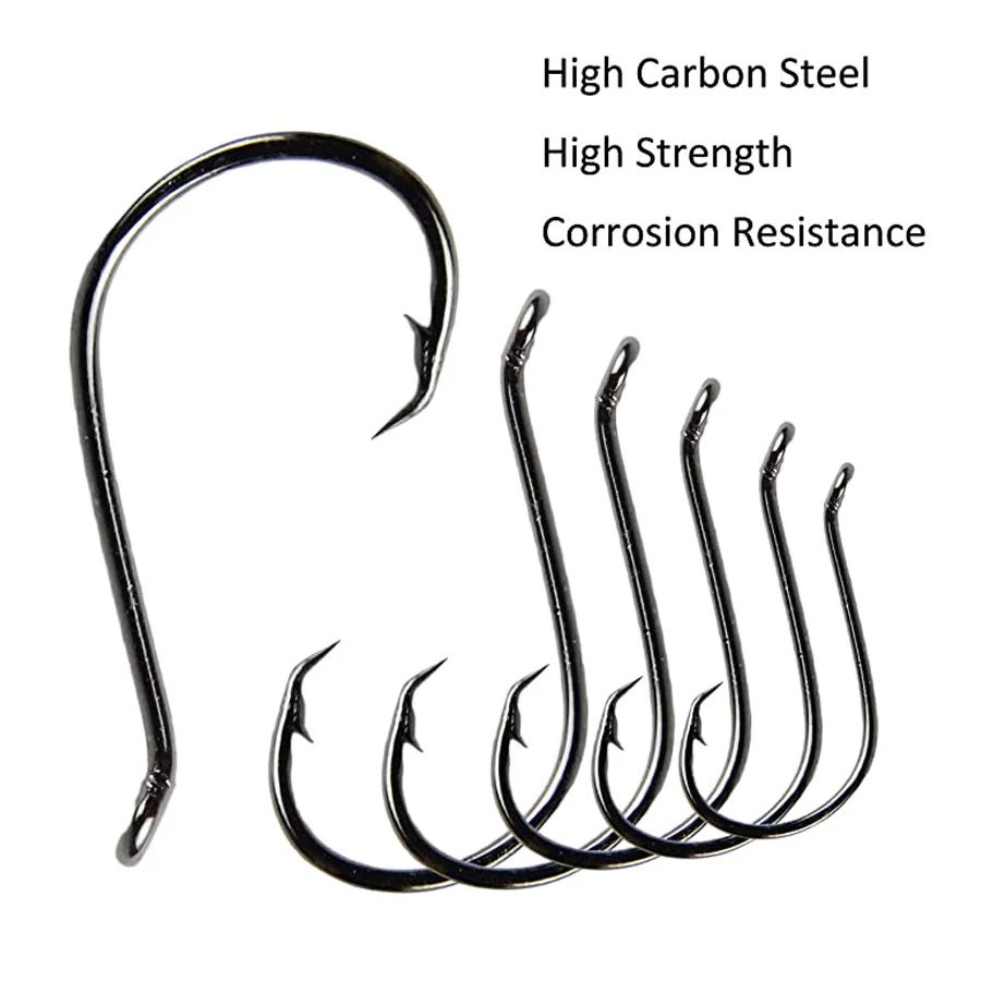 Octopus Hook 1/0-10/0 Fishing Circle Hooks Freshwater Beak Offset Fishing Hooks Sharp High Carbon Steel Fishing Hook 50PCS