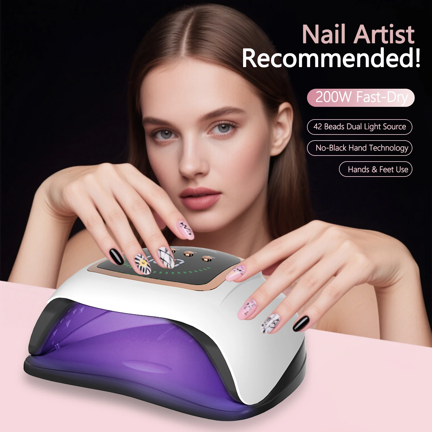 المهنية مسمار مجفف الأشعة فوق البنفسجية LED مصباح لتقليم الأظافر هلام البولندية مجفف ضوء مسمار الفن اكسسوارات علاج هلام تو تجفيف الأظافر
