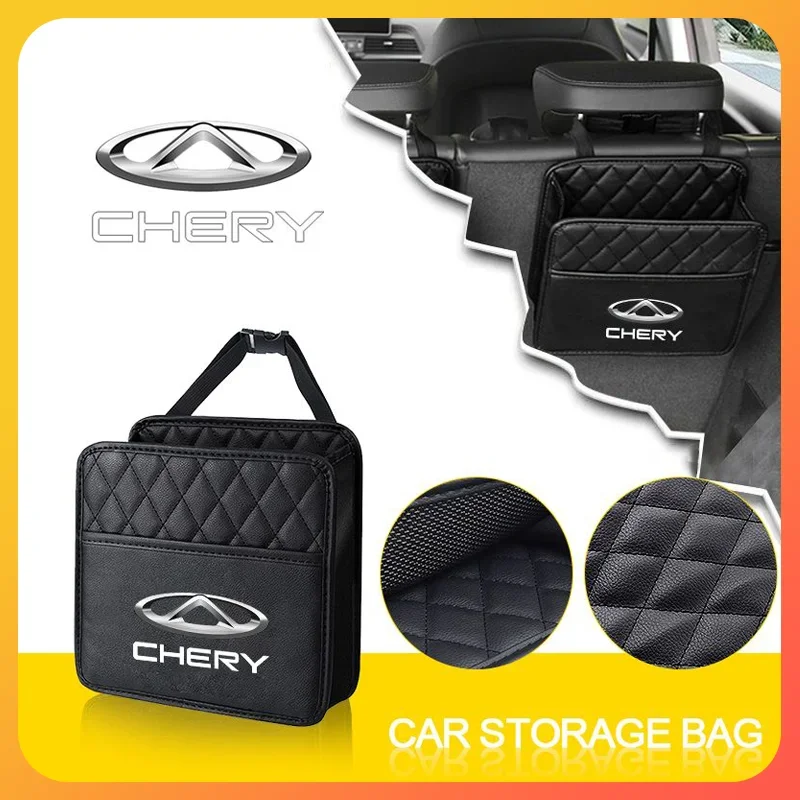 

Car Backseat Organizer Multifunction Leather Interior Hanging Storage Bag For Chery Fulwin QQ Tiggo T11 A1 A3 Car Accessories
