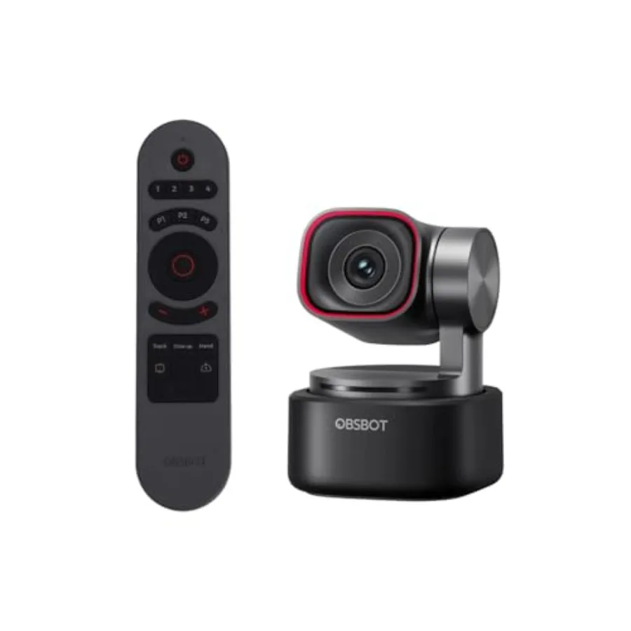 Webcam for PC and laptop streaming: AI-powered spatial audio 4K PTZ camera with remote, 1/1.28 sensor, tri-mic, voice/gesture c