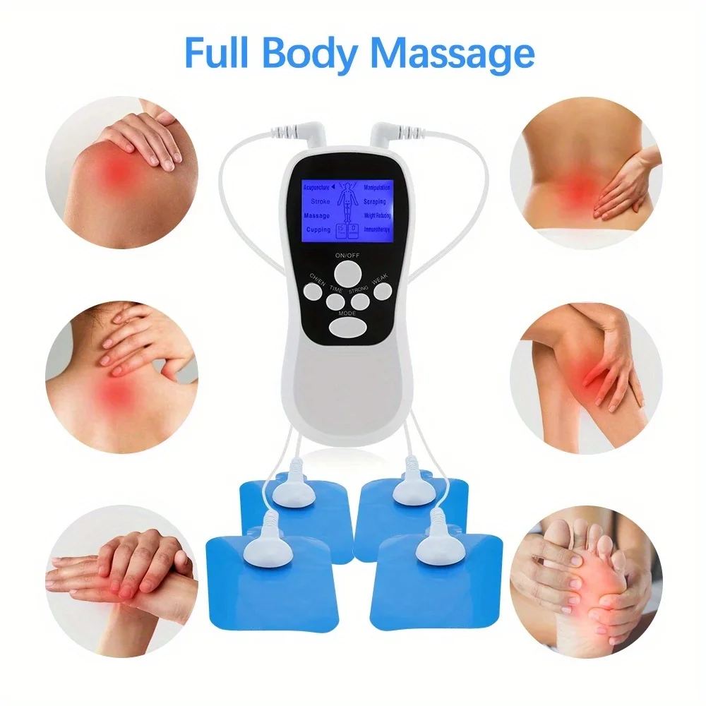 8 Modes Tens Unit EMS Muscle Stimulator Physiotherapy Microcurrent Low Frequency Pulse Anti-cellulite Electric Body Massager EMS