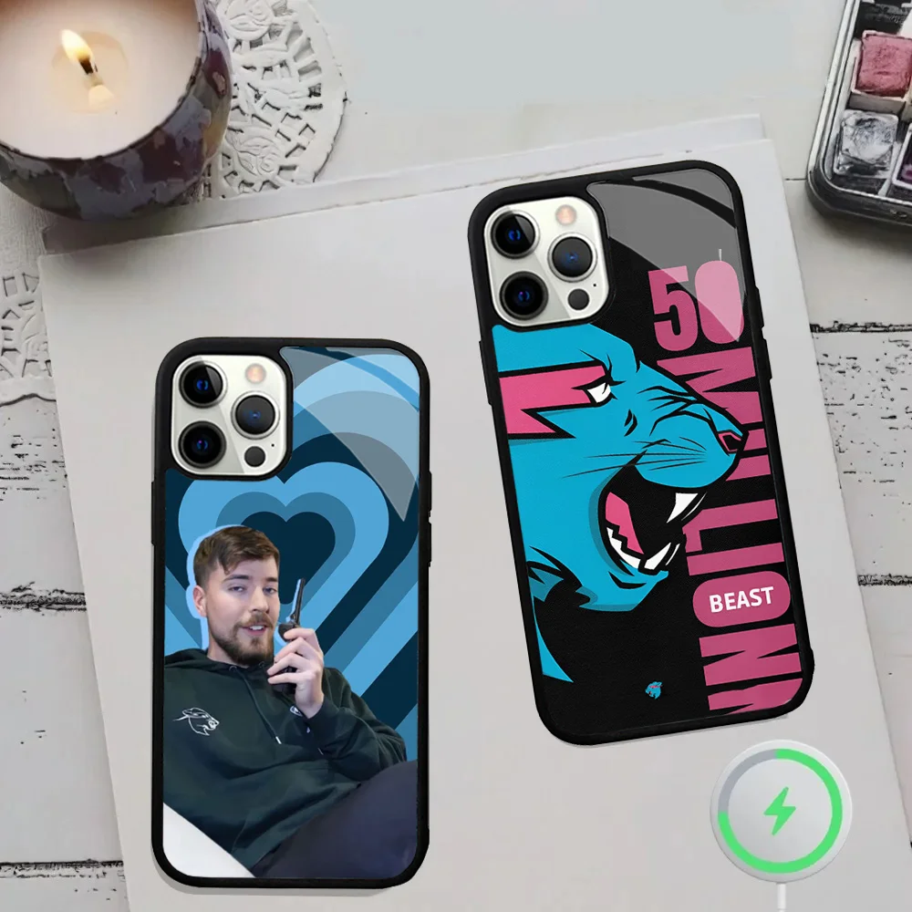 G-Game Blogger M-MrBeast fundas de teléfono para IPhone 15 14 13 Pro Max 11 12 Mini Alex Mirror TPU Shell