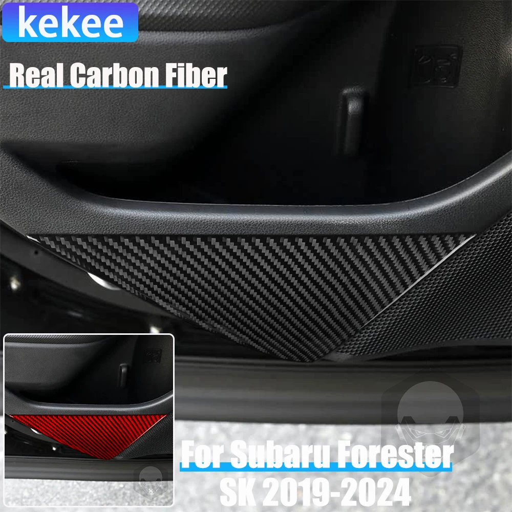 

Автомобильные аксессуары из настоящего углеродного волокна, накладка на панель задней двери, мягкая наклейка для Subaru Forester SK 2019 2020 2021 2022 2023 2024