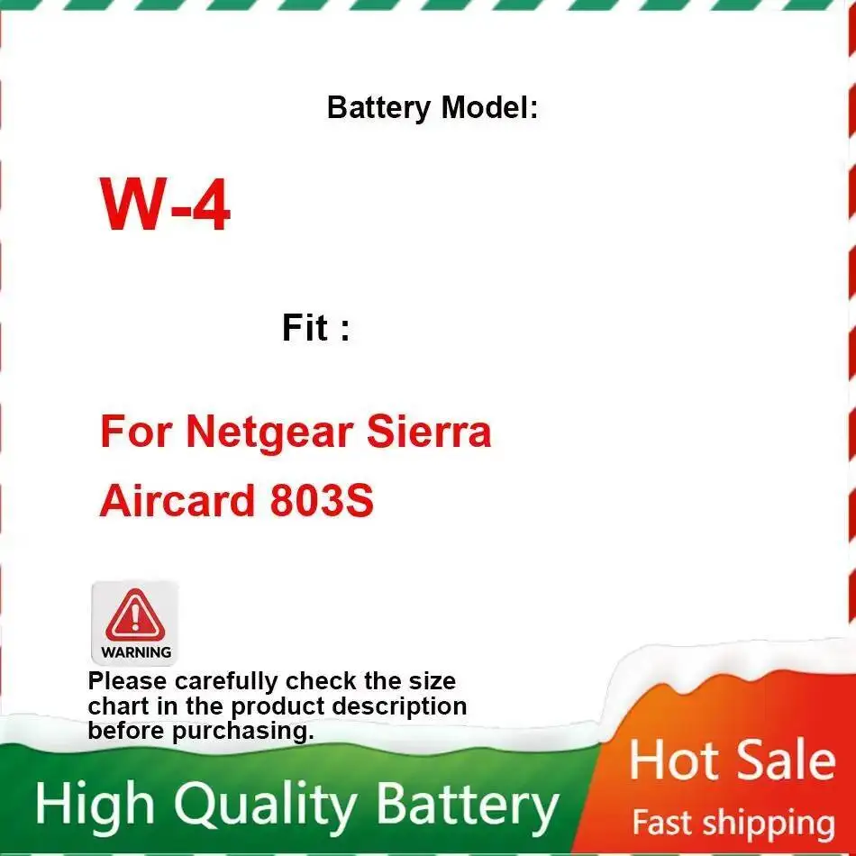 

Аккумулятор для маршрутизатора с удлиненной производительностью W-4 для Netgear Sierra Aircard 803S 3600 мАч, хорошая низкая температура