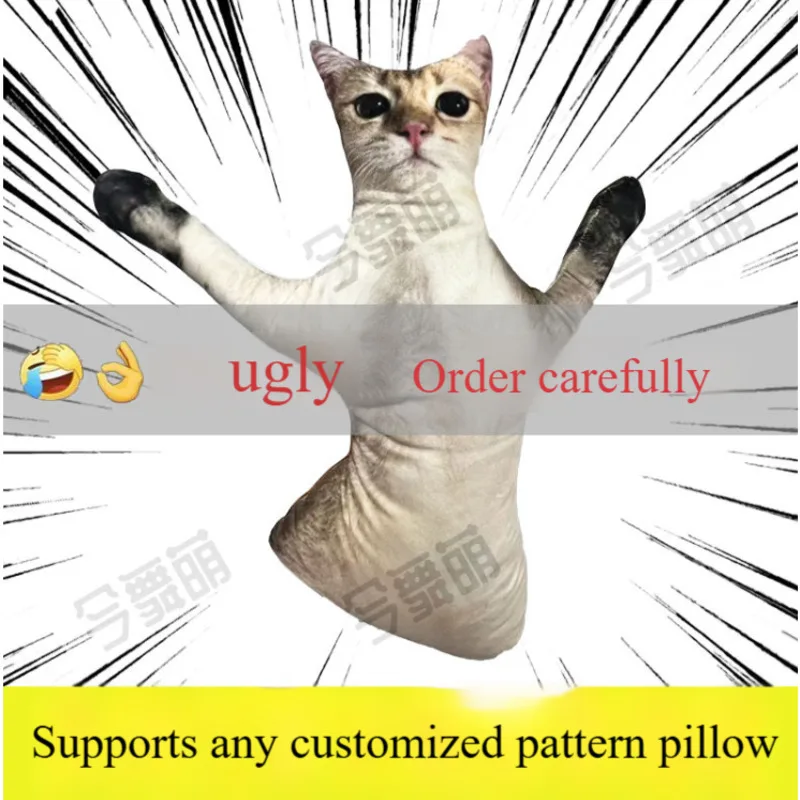 Customized Portrait Pillow Dogs Cats Funny Pillows Spoof Portrait Pillow Ugly Photo Pillow Special Birthday Gift