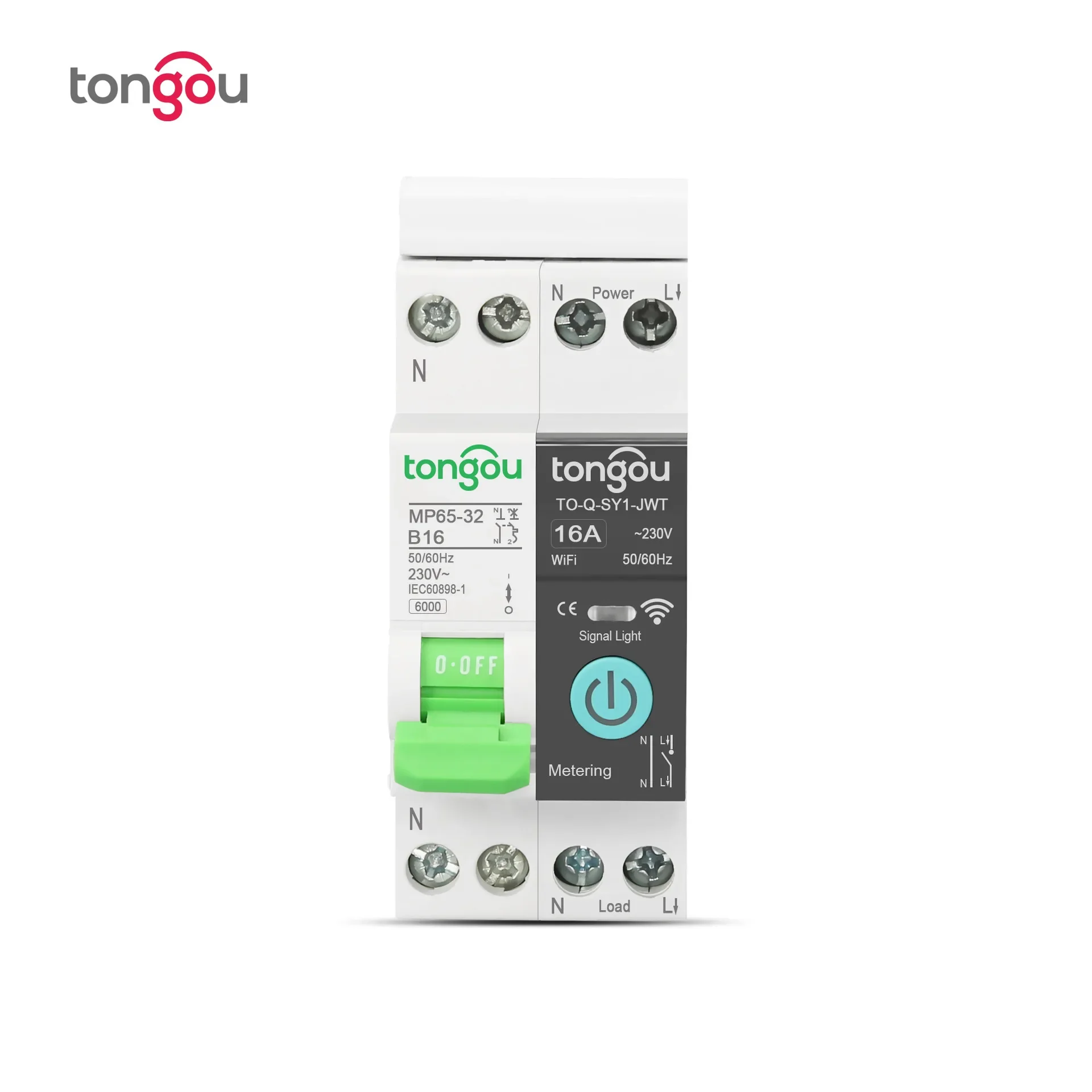 

Small Smart WiFi Circuit Breaker 1P 32A with Metering, Remote Control, Smart Home
