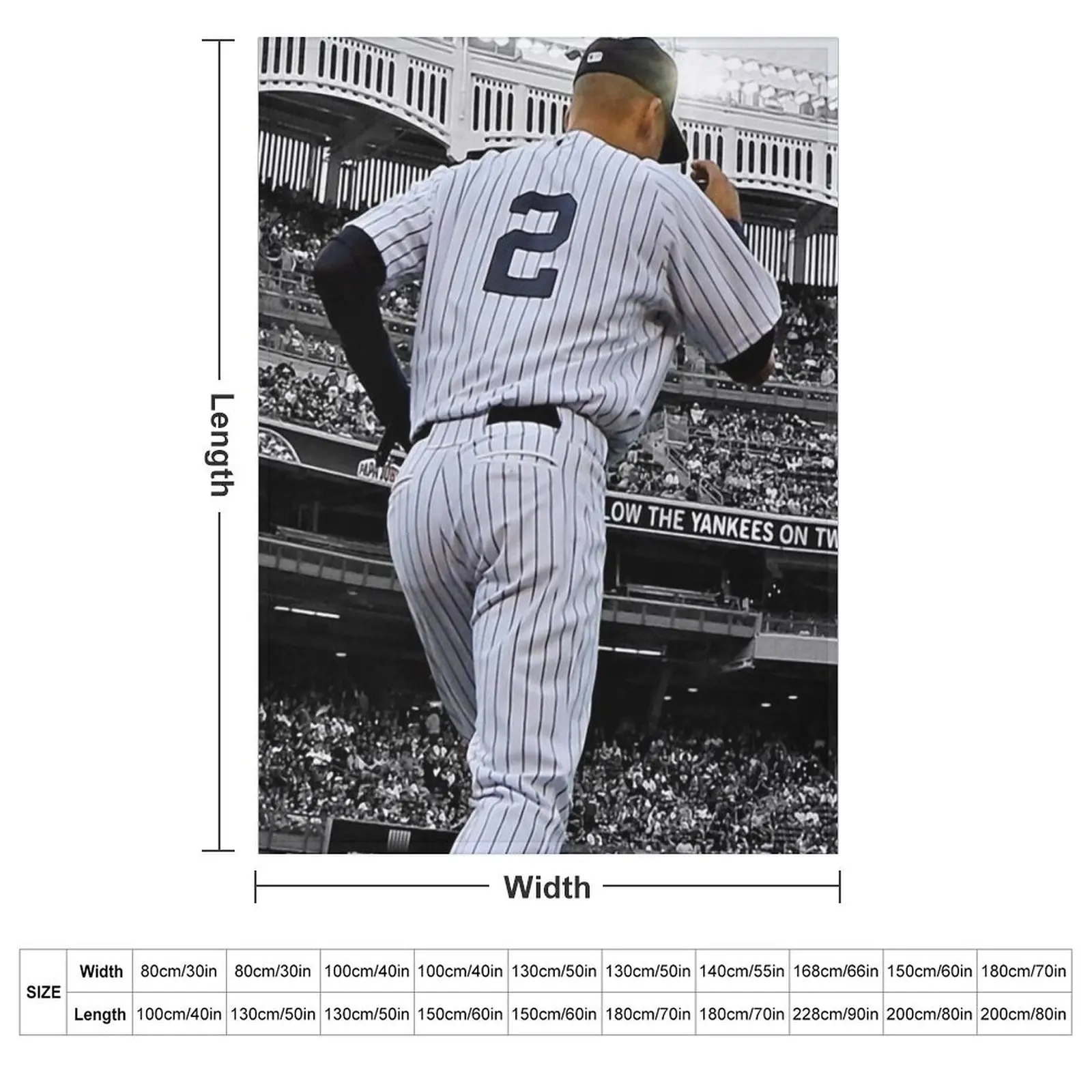 Derek Jeter Throw Blanket for winter Camping Bed Blankets