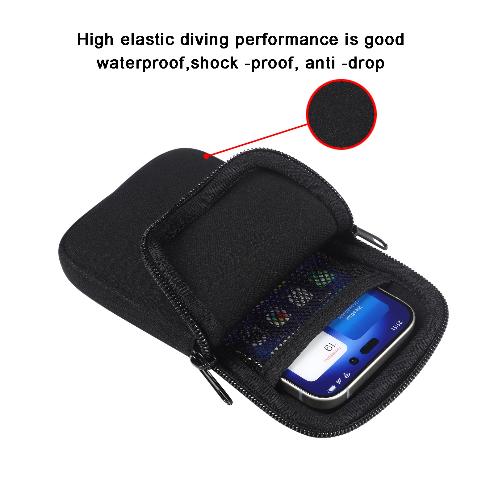 Neoprene Belt Clip Phone Case Pouch For Samsung S25 S24 Ultra S23 Plus S22 S21 FE,A55 A14 A54 A13 A53 Men Tool Waist Bag Holster