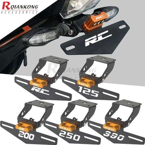 Soporte de marco trasero para matrícula de motocicleta, con luz LED para DUKE 125 200 250 390 RC Duke 2017-2020 2021 2022 2023