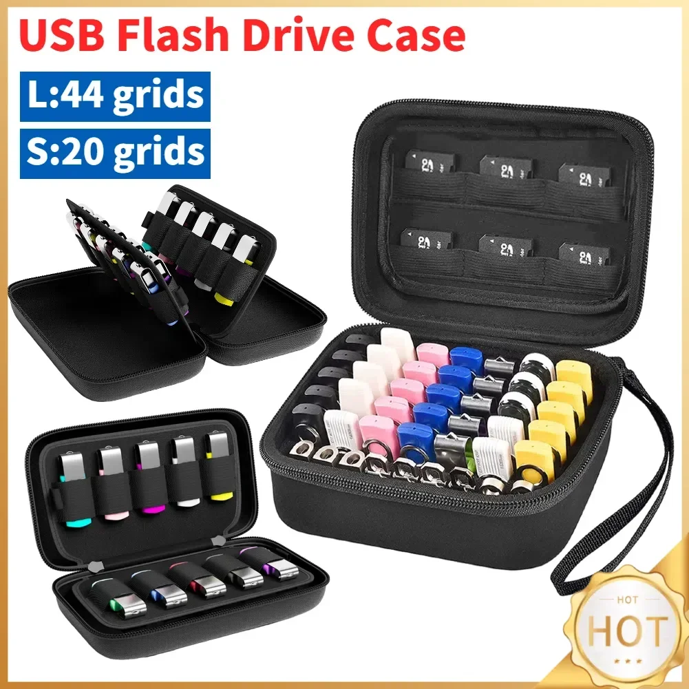 

USB Flash Drive Case SD Card Thumb Drive Holder Organizer Portable USB Carrying Bag Electronic Accessories Organizer