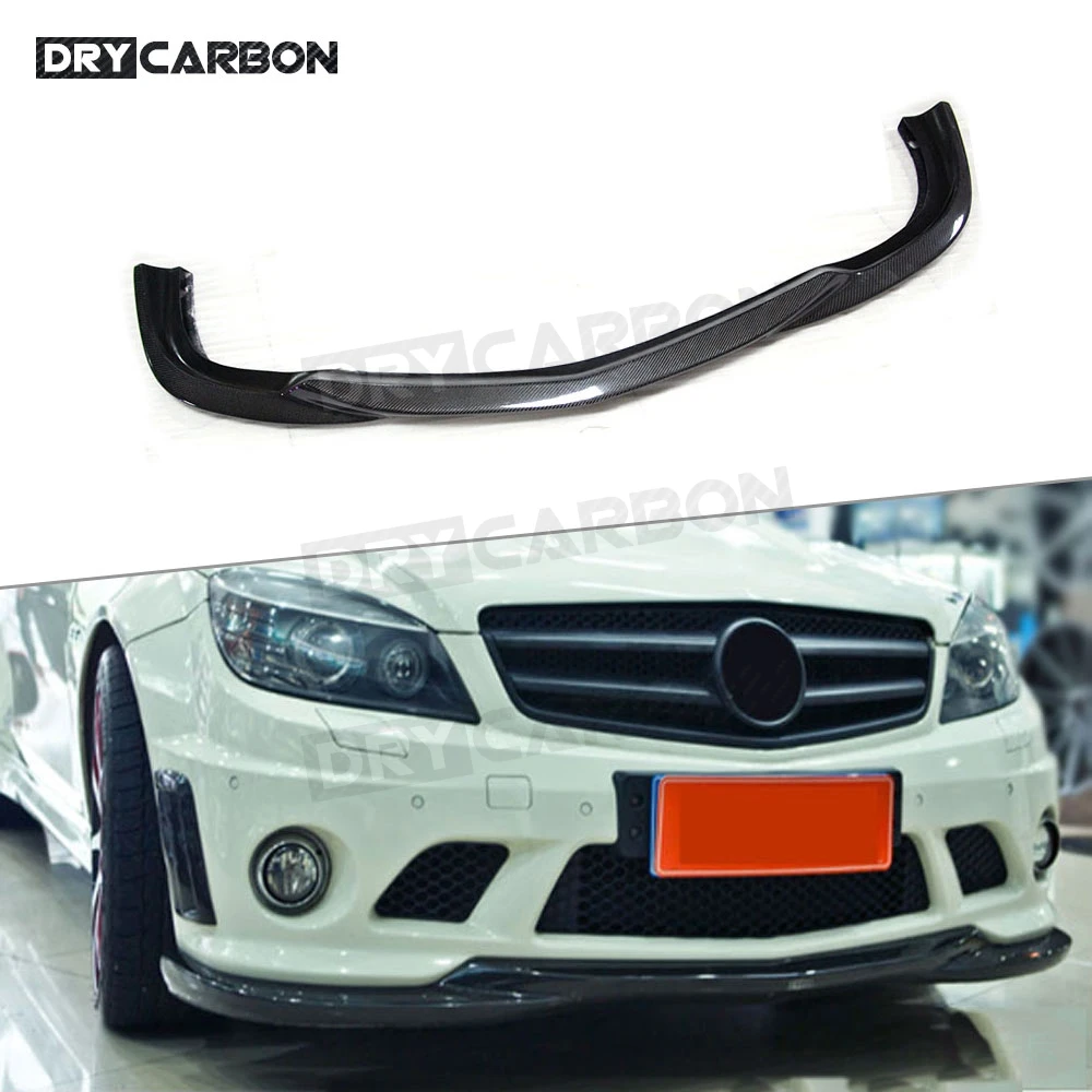 

For Mercedes Benz C Class W204 C63 AMG Sport 2008 -2011 Front Lip Spoiler Carbon Fiber / FRP Head Bumper Chin Protector