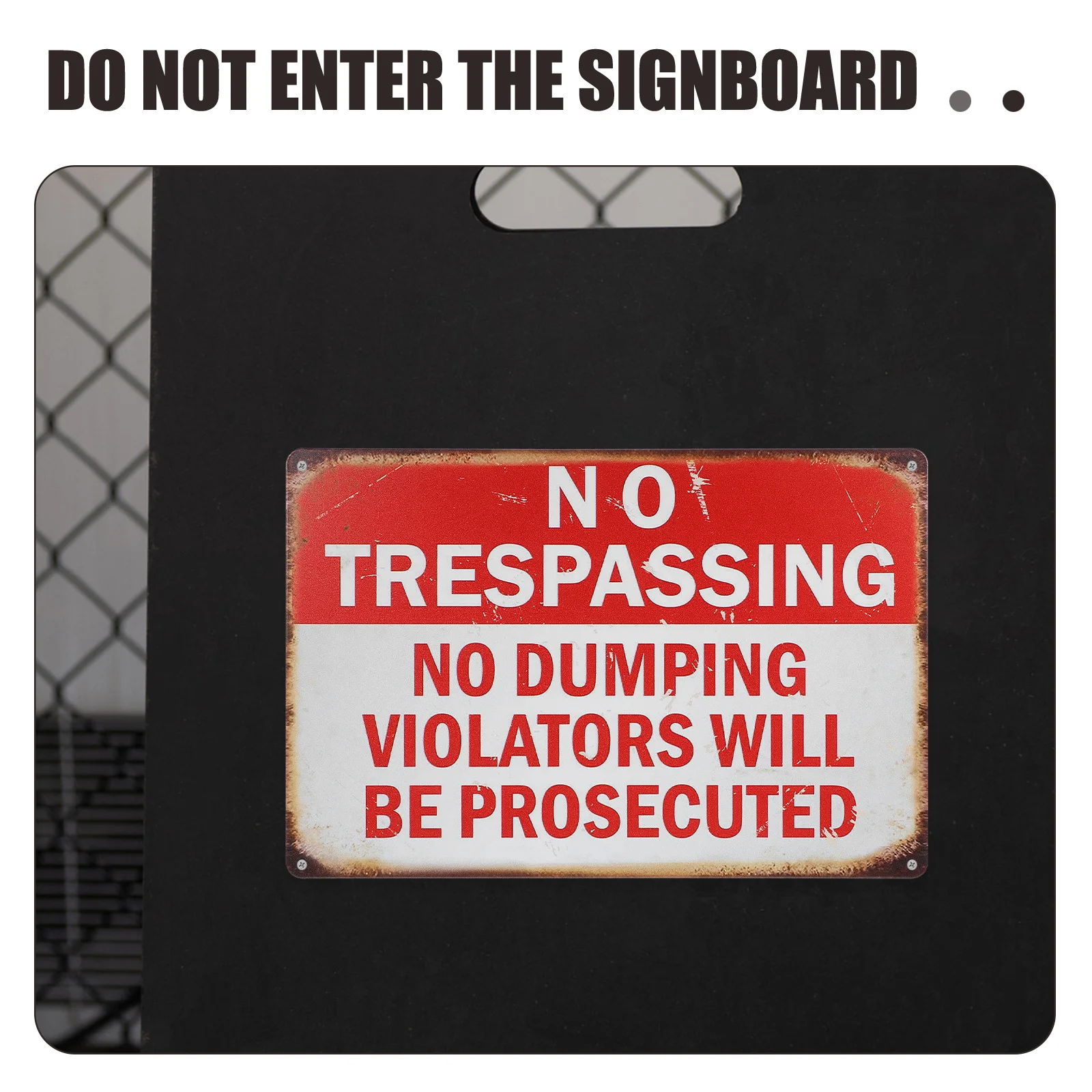 Do Not Enter Sign Metal Warning Safety No Entrance Label Outdoor Indoor Use Weatherproof Durable Pre-Drilled Holes Traffic