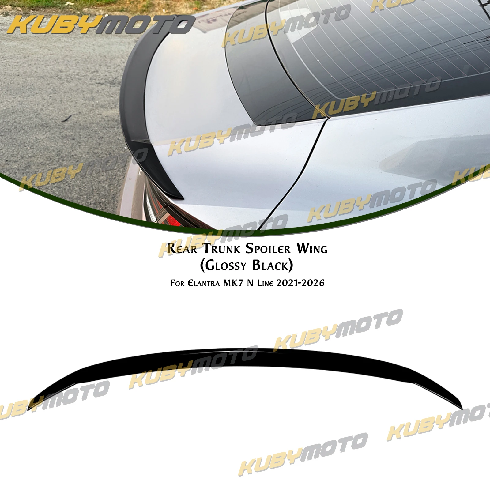Tail Wing Rear Trunk Lip Boot Spoiler For Hyundai Elantra MK7 N Line 2021-2026