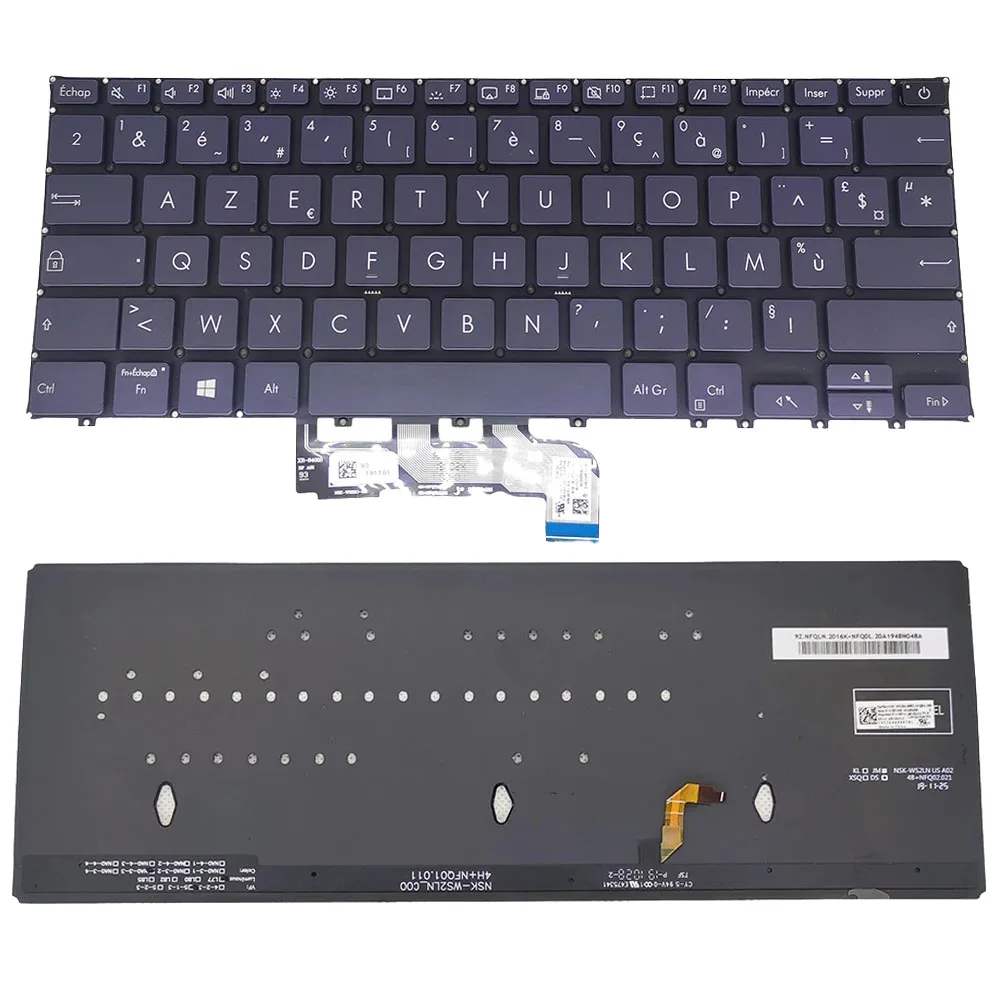 

For ASUS ExpertBook B9450 B9450FA French FR Italian IT Backlit Clavier keyboard 0KNB0 1620FR00 1620IT00