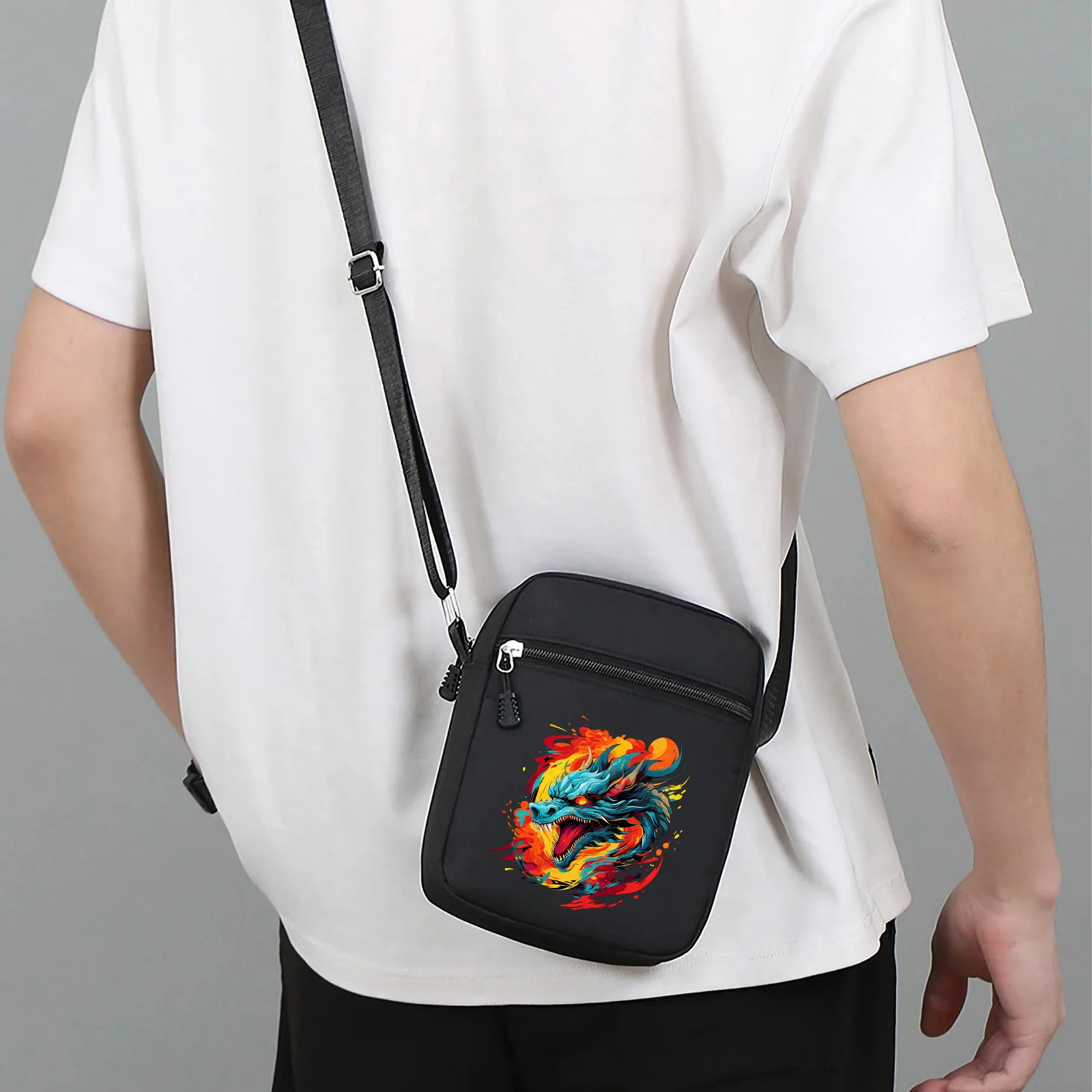 Сумка кросс-боди Loong миниатюрная из ткани Оксфорд, модная повседневная спортивная стильная сумочка с регулируемым ремешком и принтом для путешествий
