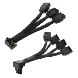 16AWG 12VHPWR PCIE 5.0 3x8pin 4x8Pin to16Pin (12+4P) Stecker 90° Power Extension Dropship