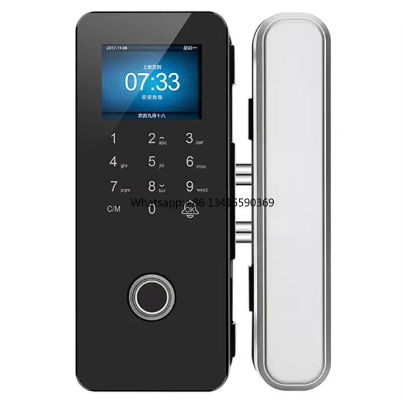 

Fingerprint Remote Control Smart Glass Door Lock IGlass308