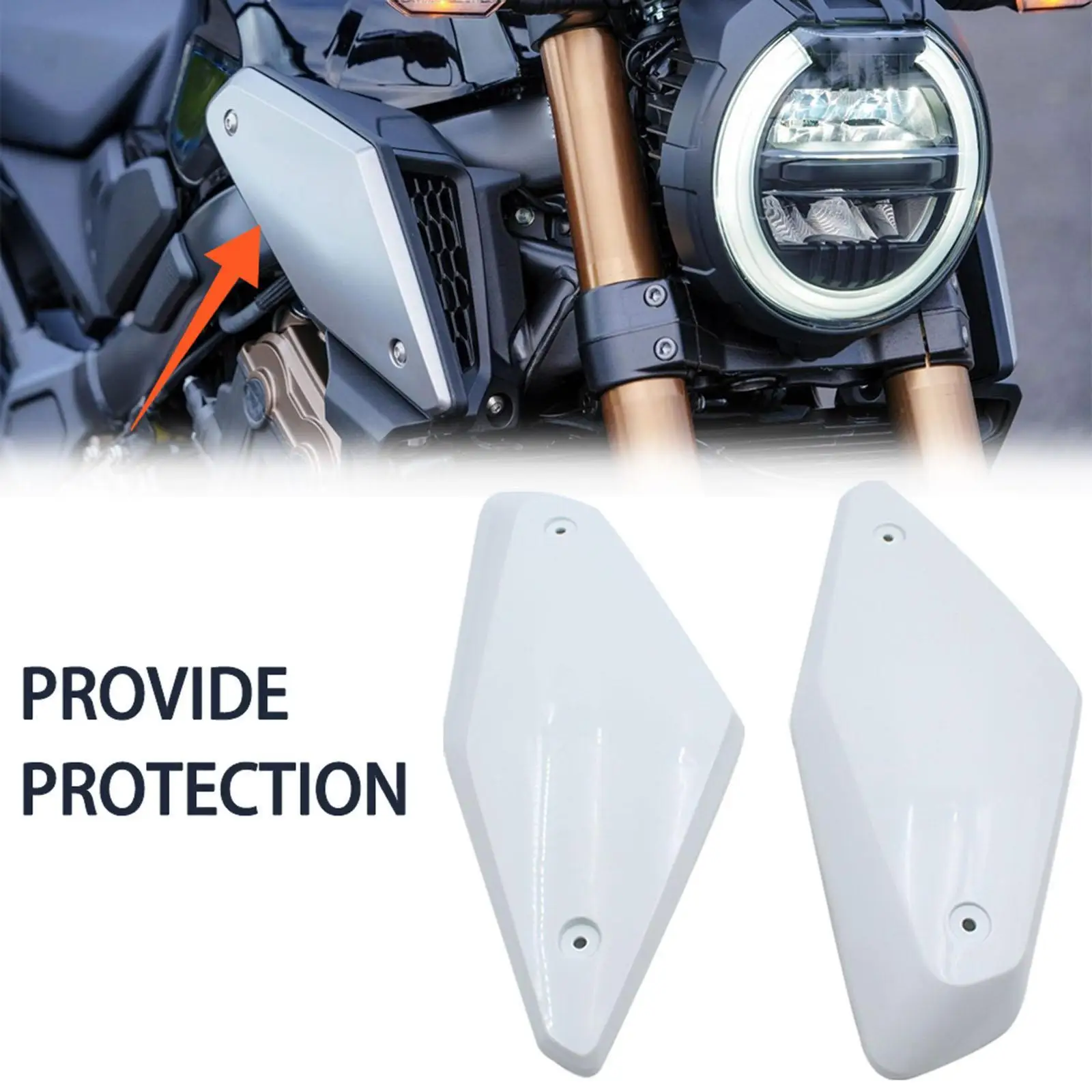 دراجة نارية الجانب لوحة مدخل هواء غطاء خزان النفط غطاء لهوندا CBR650R 2019-2023 بسهولة استبدال أجزاء الملحقات #4