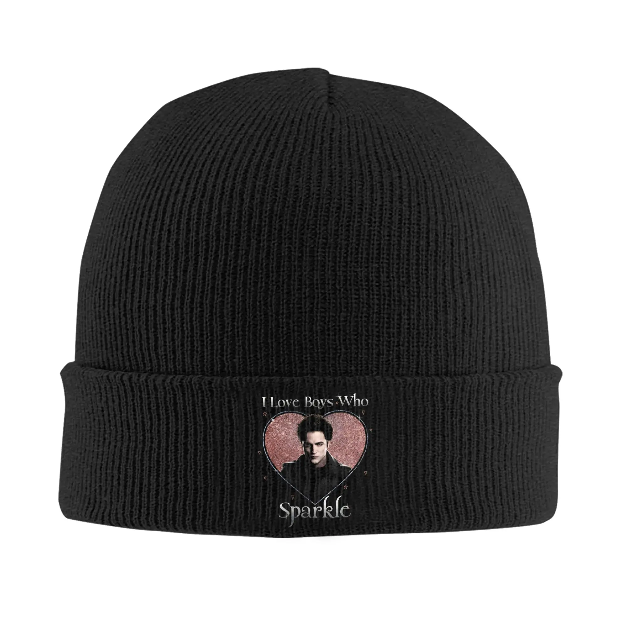 Twilights Vampire Edward Cullen Knitted Hat Women Men Skullies Beanies Autumn Winter Hip Hop Hat Acrylic Sparkle Movie Warm Cap