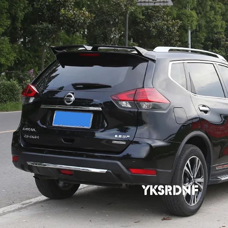Car Styling ABS Plastic Unpainted Color Rear Roof Spoiler Trunk Boot Lip Wing For Nissan Rogue X-trail 2014-2019