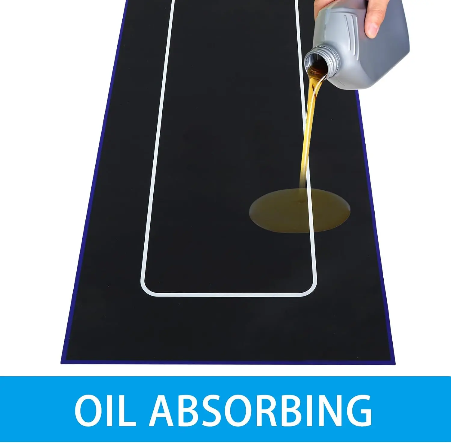 Tappetino per garage per moto da 78,7 x 55 pollici Tappetino antiscivolo assorbente per olio con supporto in gomma Tappetini per parcheggio lavabili per golf domestico