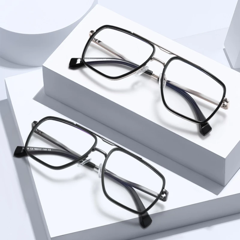 GJ OPTICIAN NewUltra Light Aluminum Magnesium Alloy Anti Blue Light Glasses Simple Anti Blue Light Prescription Myopia Glasses