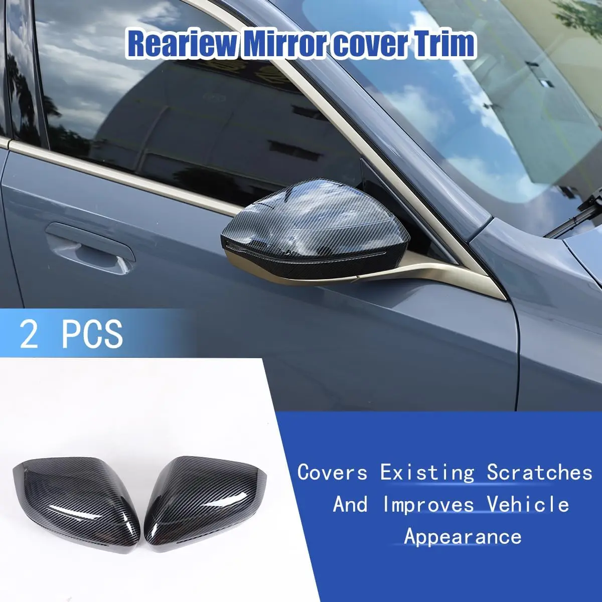 

LHD For BMW 5 Series G60 G61 G68 i5 M5 G90 G70 2024 2025 2026 Car Rearview Side Mirror Cover Wing Cap Door Housing Shell Trim