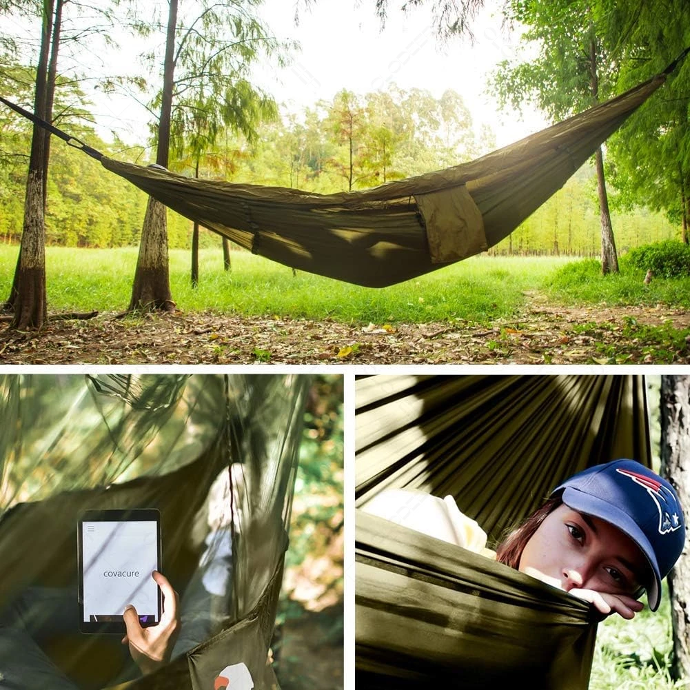 Anti Mosquito Camping Equipment Suspended Swing Outdoor Garden Furniture Portable Hammock Hiking Tents Supplies Tourist Hammock