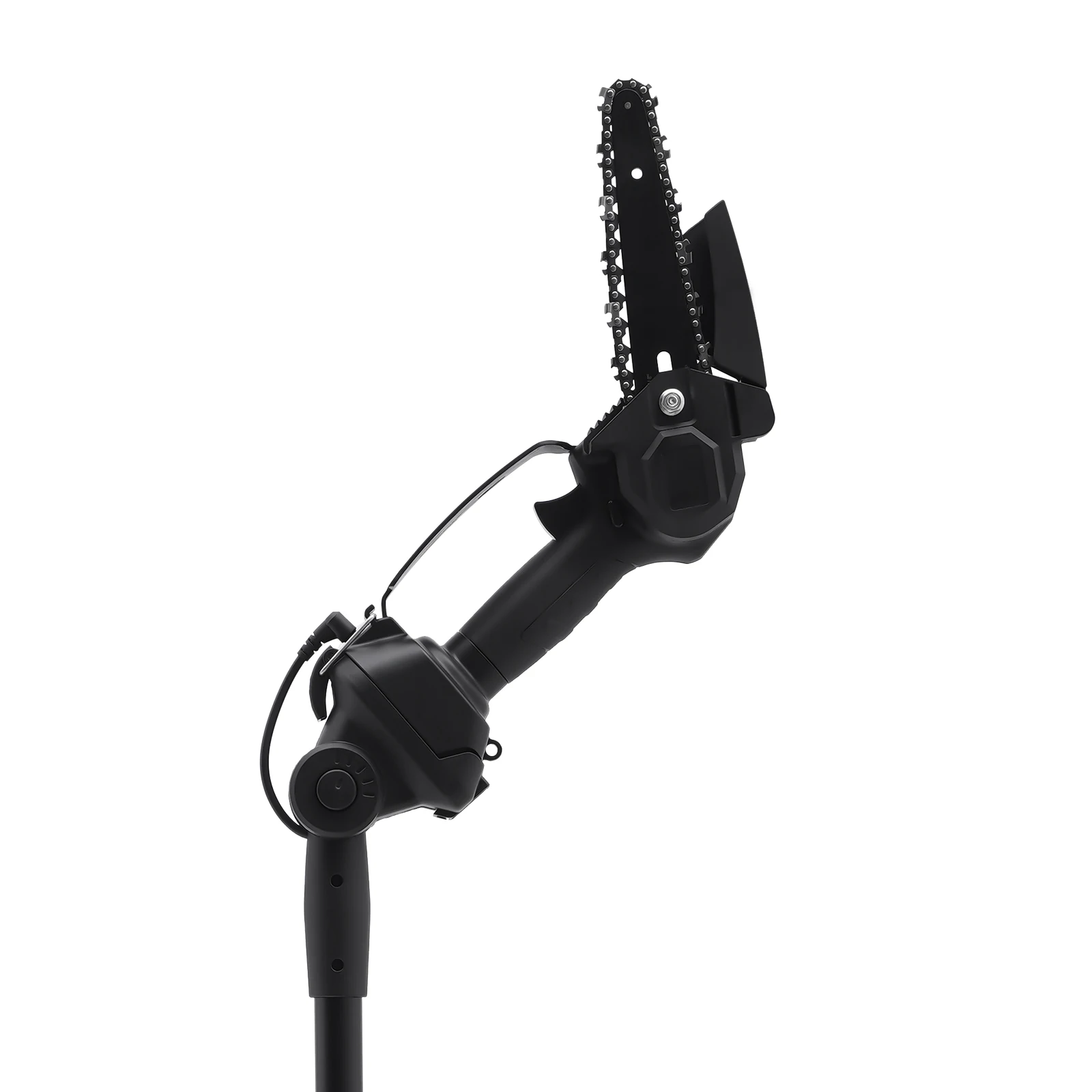 Lithium Battery Chain Saw with Detachable 4.26ft Extension Pole, Adjustable Angle, Cordless Design, 1500mAh Battery – Safety