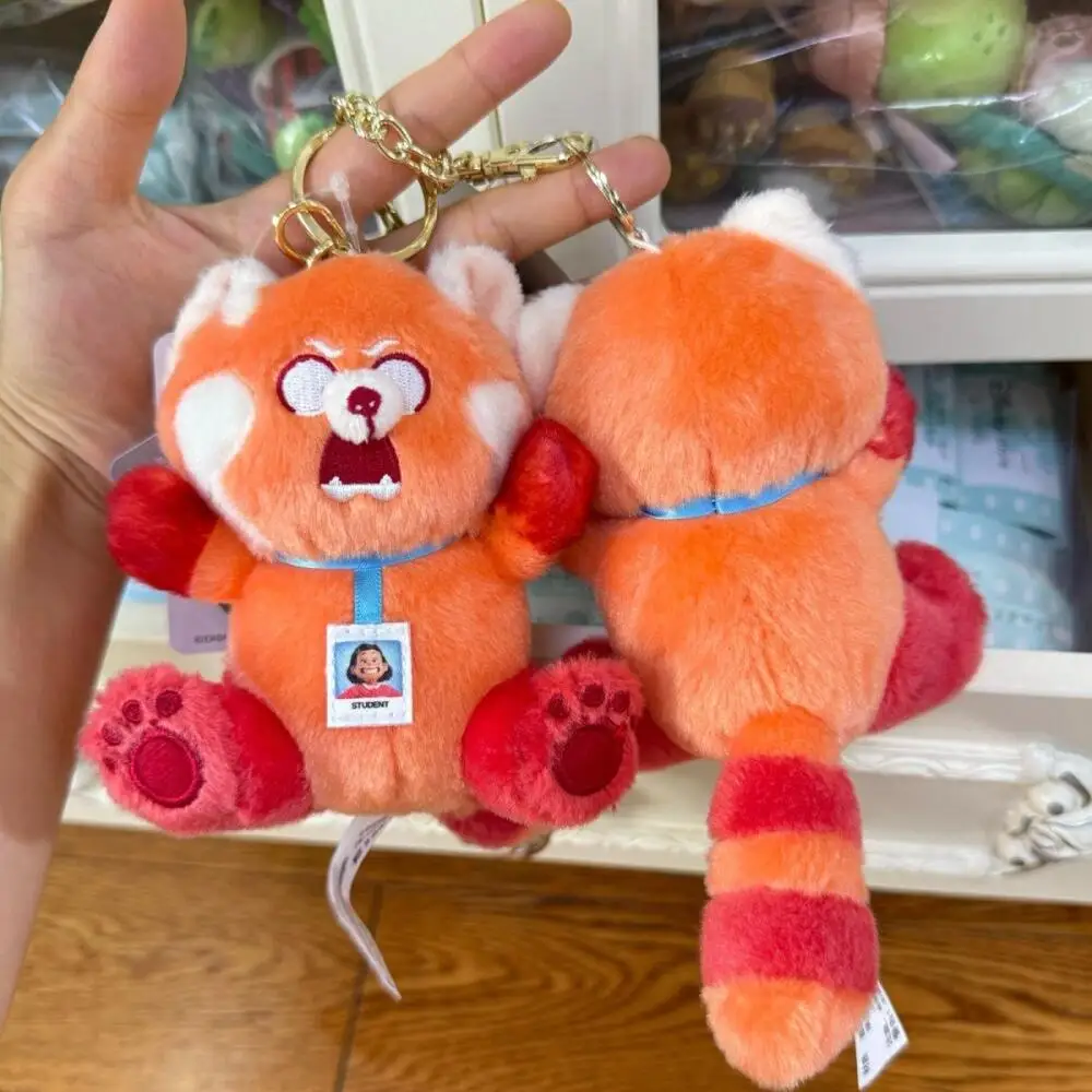 Disney Turning Red Meilin Mei Lee Angry Surprise Emojis-Serie Plüschpuppe Schlüsselanhänger Rucksack-Hängeornament Mädchen-Geburtstagsgeschenk